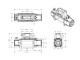DV8 Xtract 12,000lb Winch with Synthetic Rope