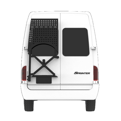 X Rack w/ Upper Mule (DS) Mercedes-Benz Sprinter Multi Point Mounting Bracket & Spare Holder